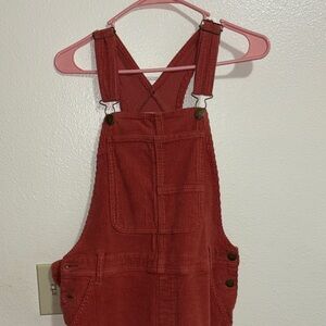Red Corduroy Overalls